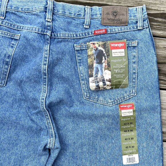 Wranglers Hero Regular Fit Straight Leg Denim Jeans Mens Size 42 x 30 New - Picture 7 of 8